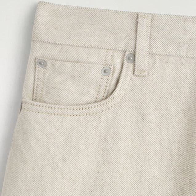Women's beige wide leg jeans