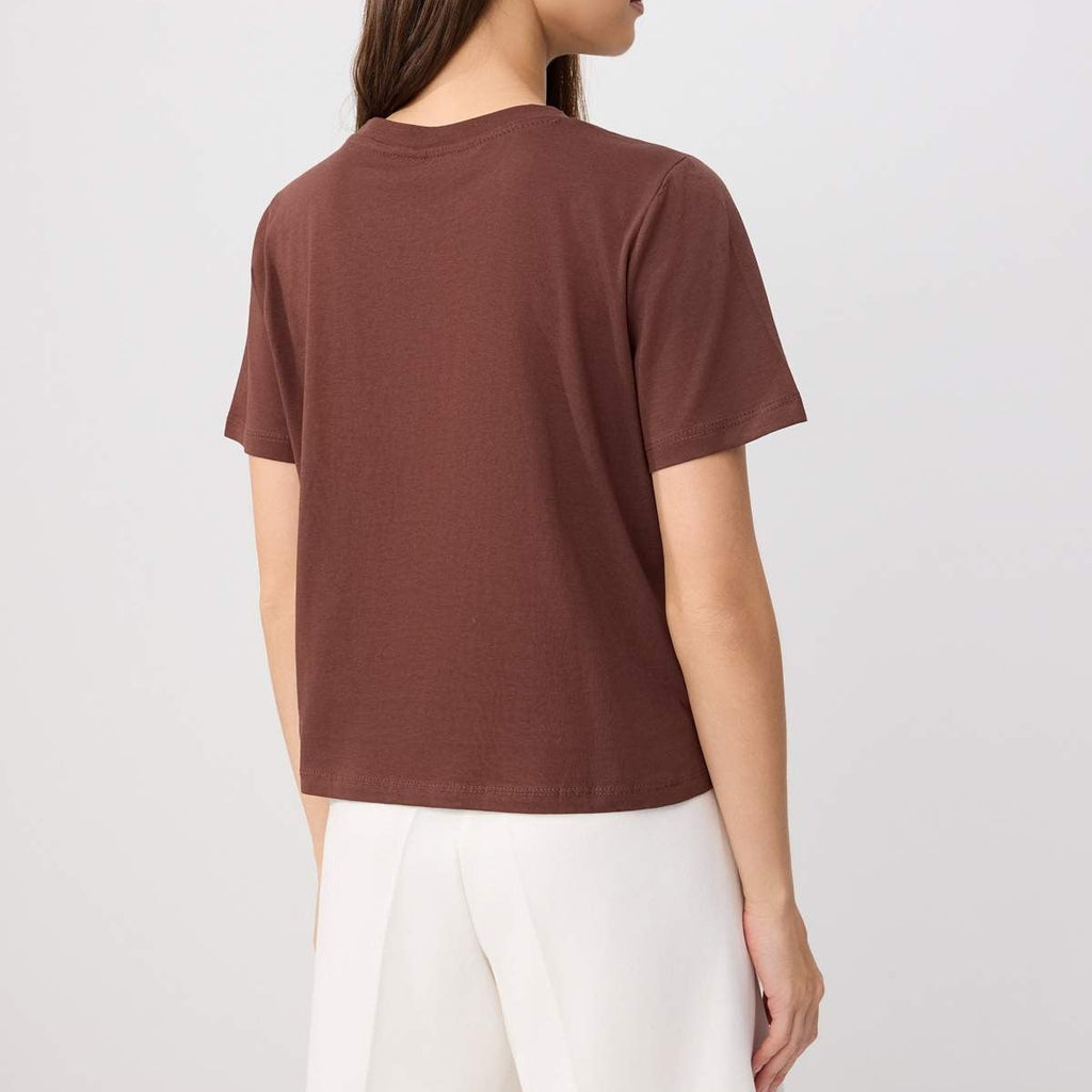 Women's floral crew neck short sleeve top
