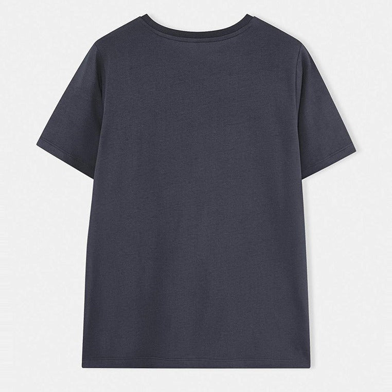 Women's short sleeve tee with metallic bow graphic