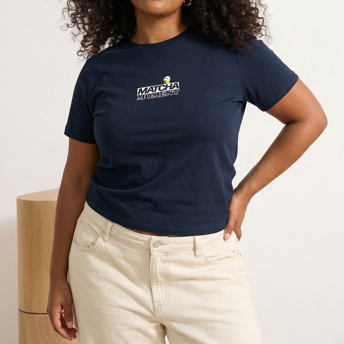 Women's short sleeve tee with metallic bow graphic